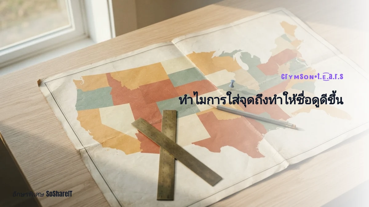 ทำไมการใส่จุดถึงทำให้ชื่ อดูดีขึ้น — crʏᴍsᴏɴ•t.ᴇ͜͡.a.r.s อักษรพิเศษ