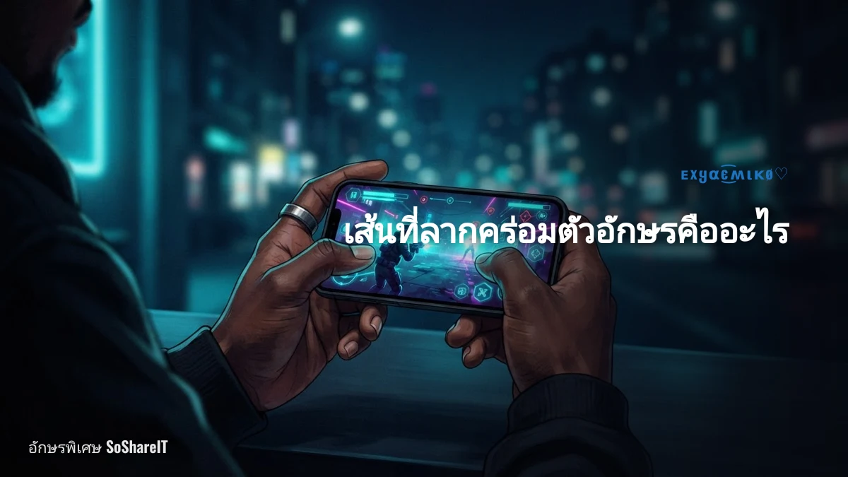 เส้นที่ลากคร่อมตัวอักษรค ืออะไร — ᴇxყαє͜͡ʍιᴋø♡ อักษรพิเศษ