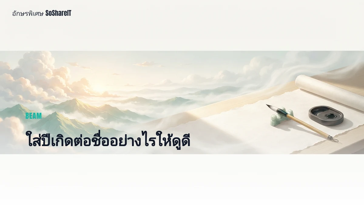 ใส่ปีเกิดต่อชื่ออย่างไรใ ห้ดูดี — BEAM อักษรพิเศษ