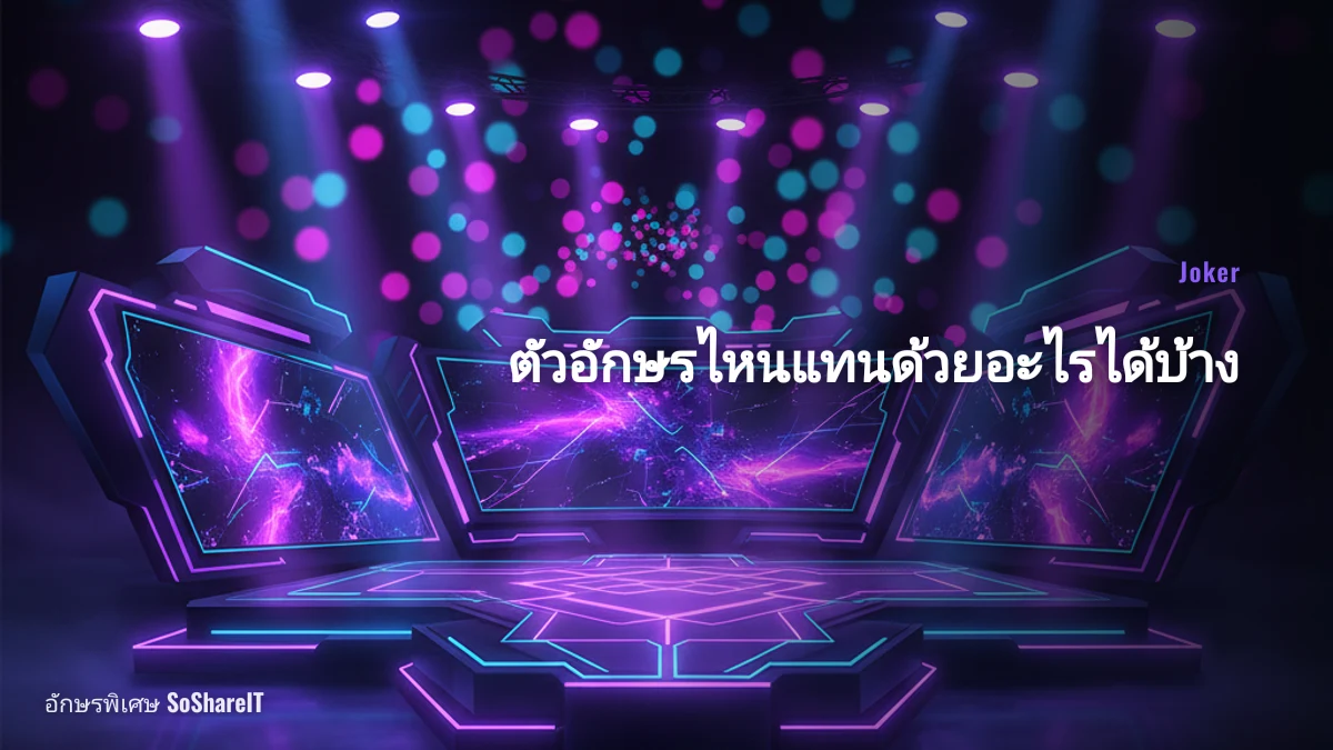 ตัวอักษรไหนแทนด้วยอะไรได ้บ้าง — Joker อักษรพิเศษ