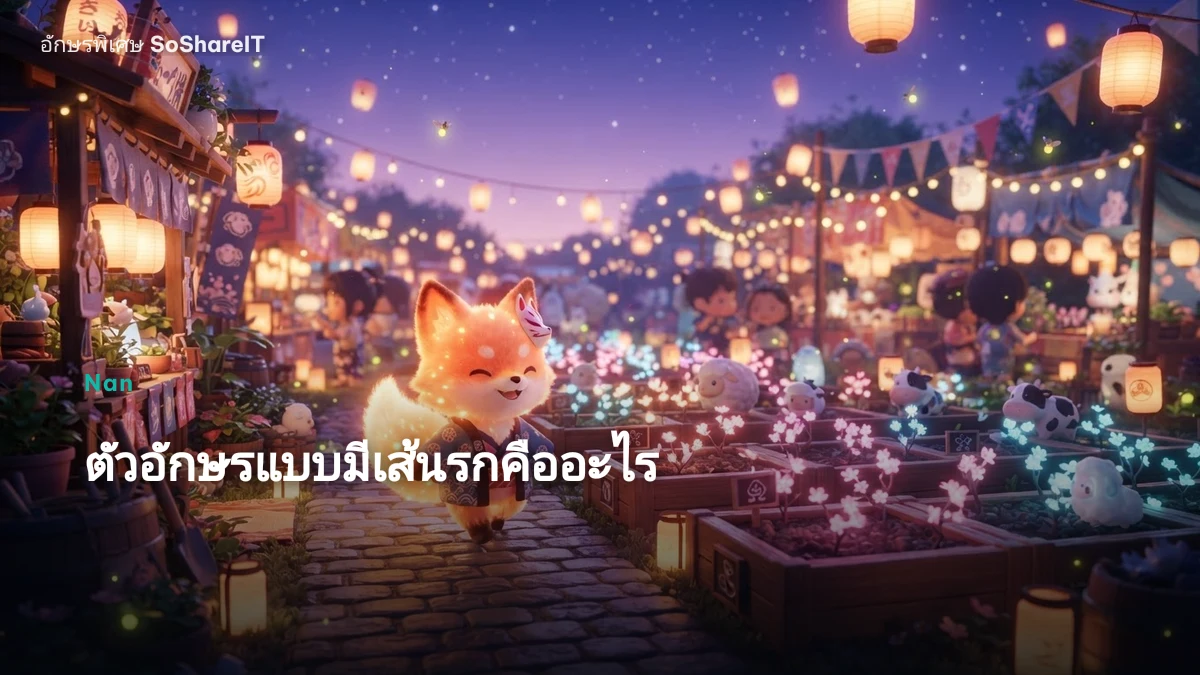 ตัวอักษรแบบมีเส้นรกคืออะ ไร — Nan อักษรพิเศษ
