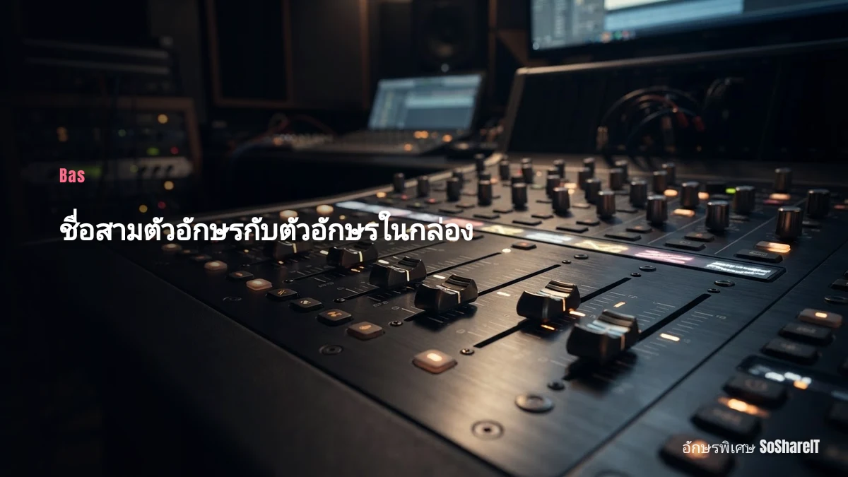 ชื่อสามตัวอักษรกับตัวอักษรในกล่อง — Bas อักษรพิเศษ