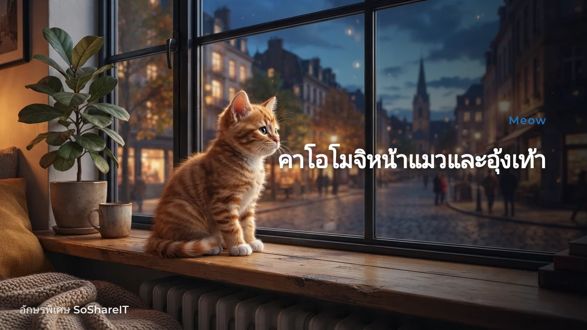 คาโอโมจิหน้าแมวและอุ้งเท้า — Meow อักษรพิเศษ