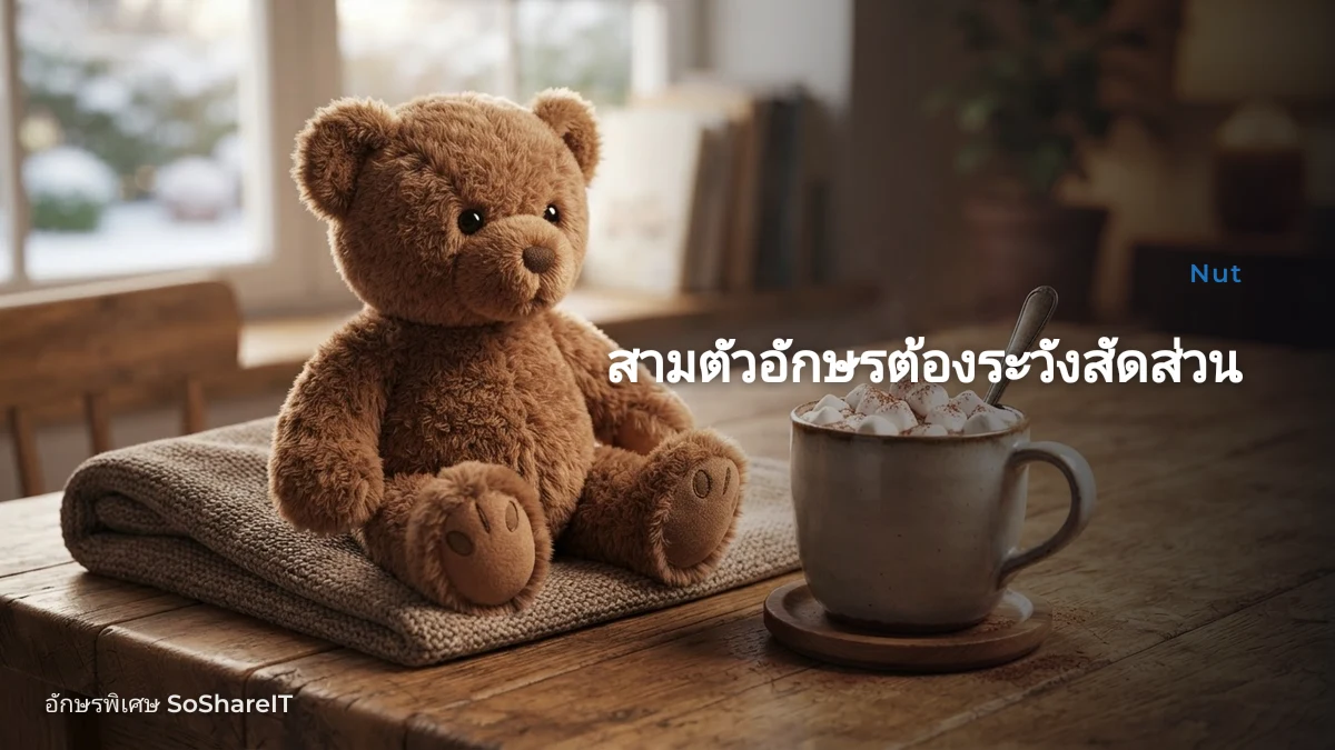 สามตัวอักษรต้องระวังสัดส่วน — Nut อักษรพิเศษ