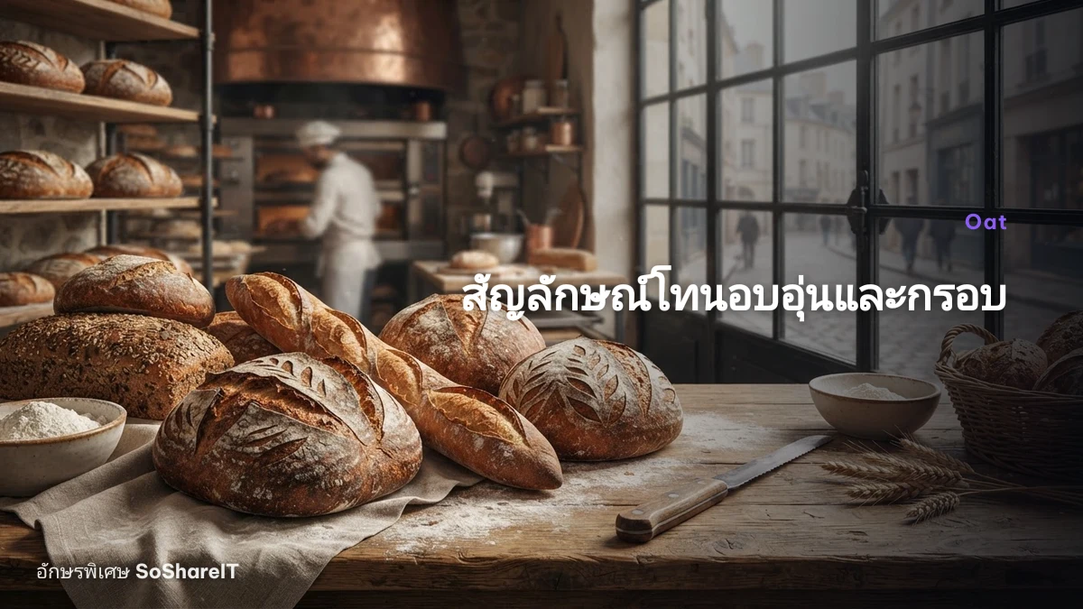 สัญลักษณ์โทนอบอุ่นและกรอบ — Oat อักษรพิเศษ