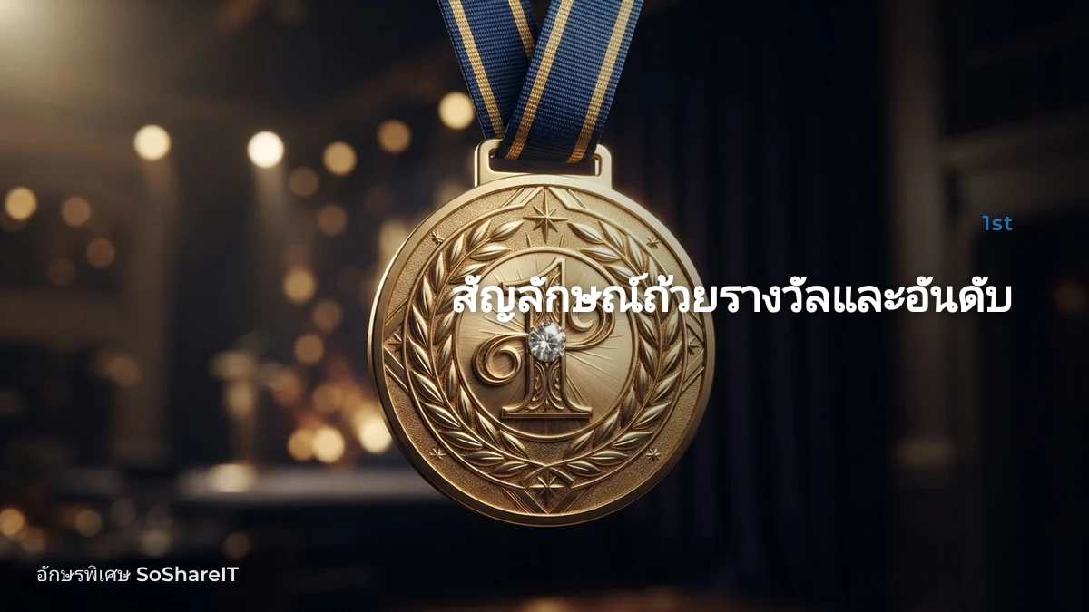 สัญลักษณ์ถ้วยรางวัลและอันดับ — 1st อักษรพิเศษ