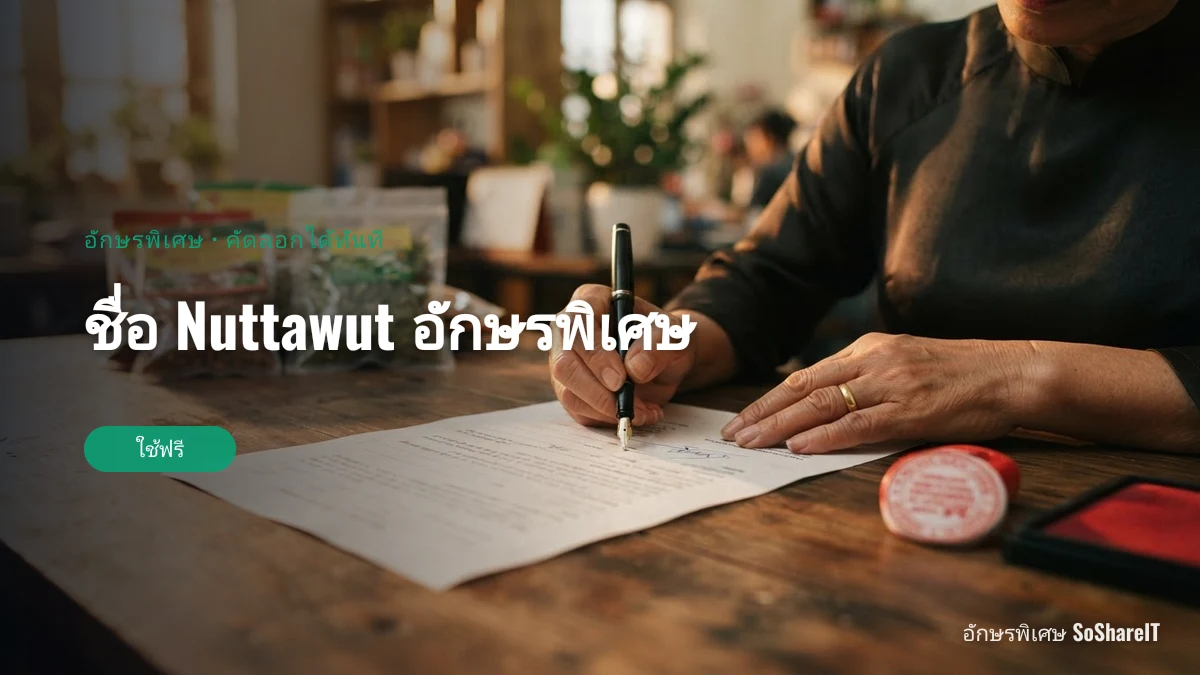 ชื่อ Nuttawut อักษรพิเศษ — Nuttawut อักษรพิเศษ