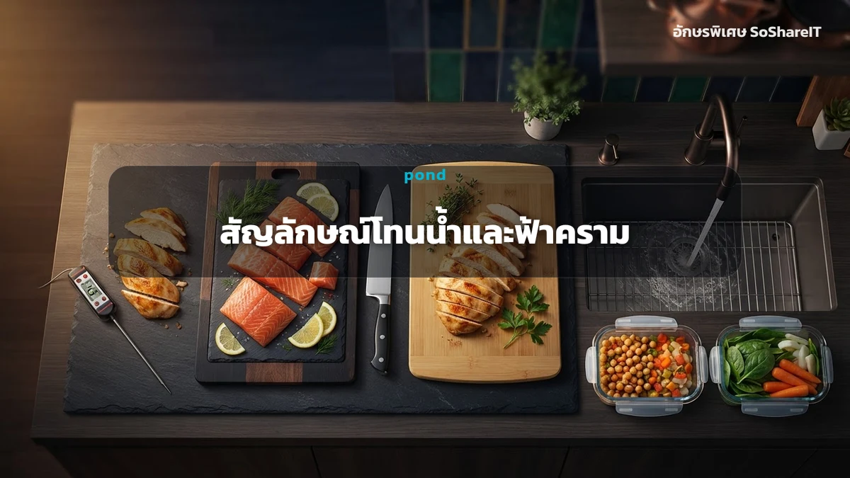 สัญลักษณ์โทนน้ำและฟ้าคราม — pond อักษรพิเศษ
