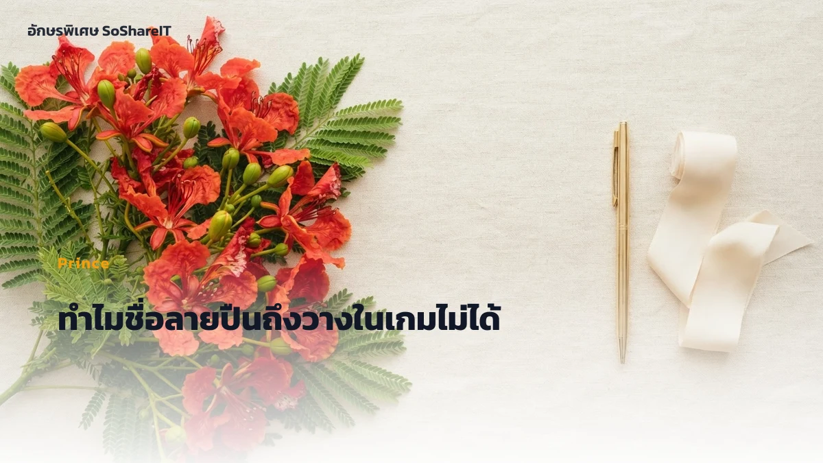 ทำไมชื่อลายปืนถึงวางในเกมไม่ได้ — Prince อักษรพิเศษ