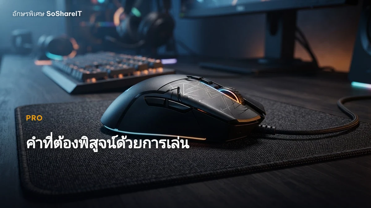 คำที่ต้องพิสูจน์ด้วยการเล่น — PRO อักษรพิเศษ