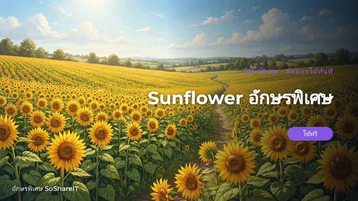 Sunflower อักษรพิเศษ — Sunflower อักษรพิเศษ