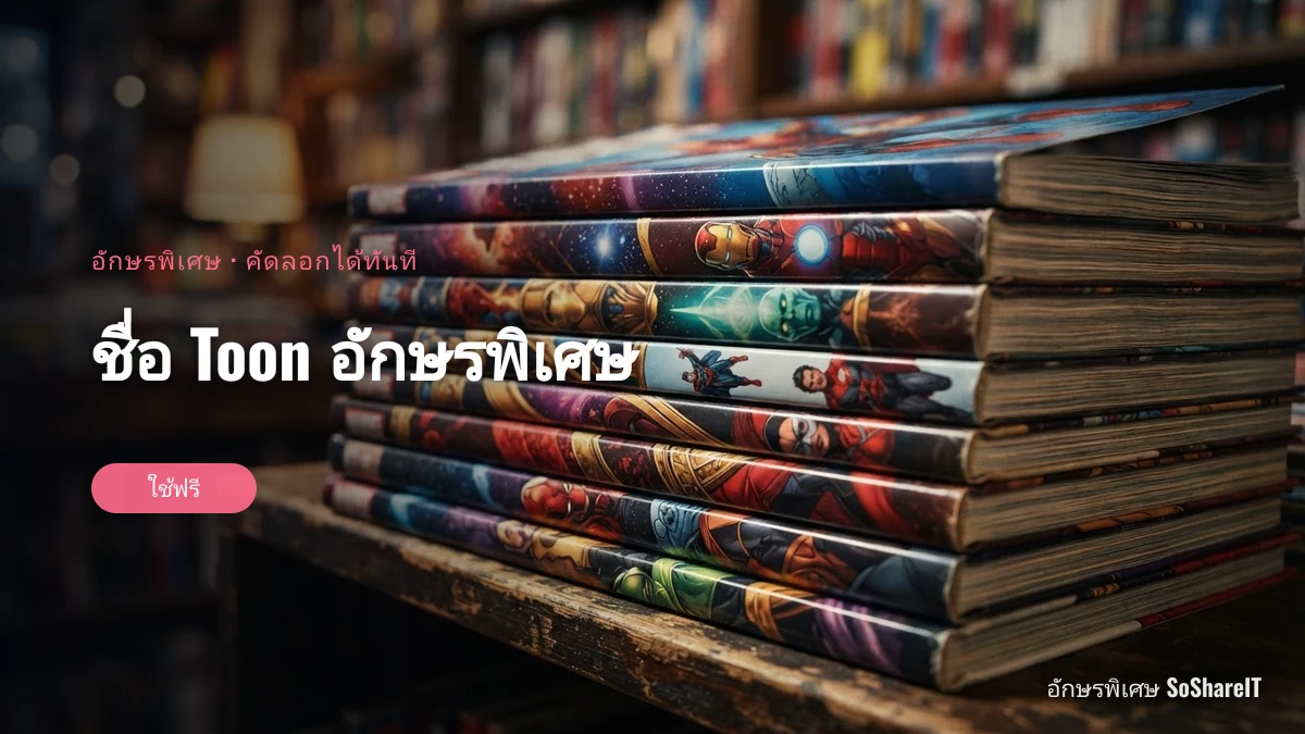 ชื่อ Toon อักษรพิเศษ — toon อักษรพิเศษ