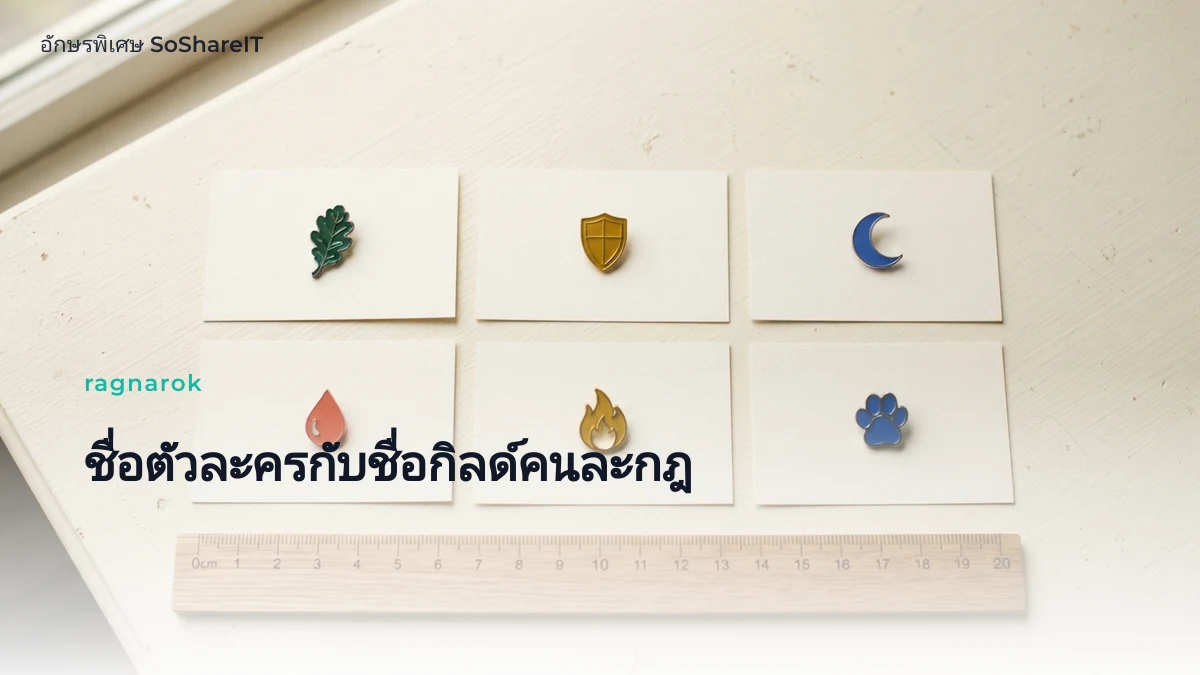 ชื่อตัวละครกับชื่อกิลด์คนละกฎ — ragnarok อักษรพิเศษ