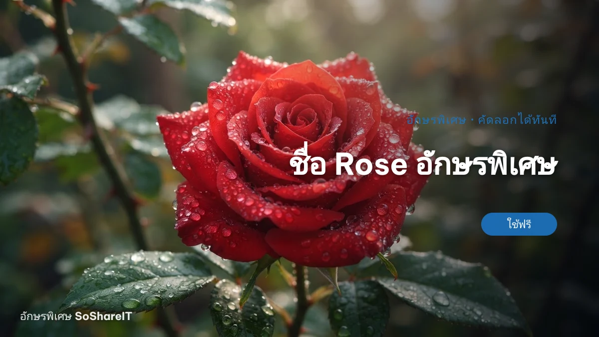 ชื่อ Rose อักษรพิเศษ — Rose อักษรพิเศษ